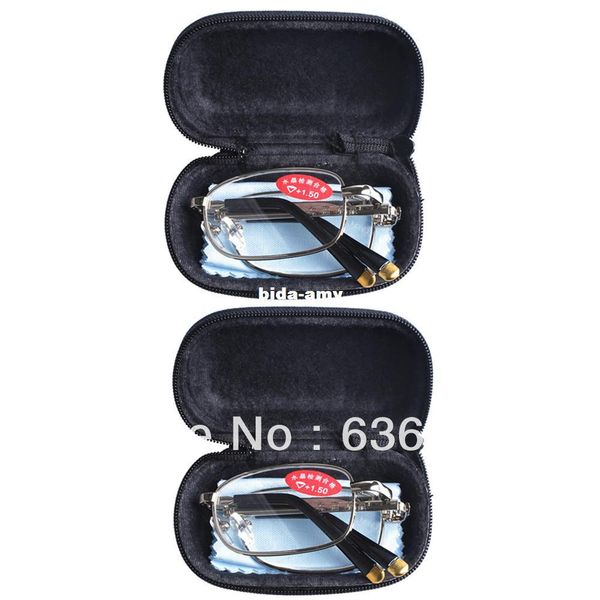 2 prs mens womens folding travel business reading glasses with case in 7 strengths +1.00, 1.50, 2.00, 2.5, 3.0, 3.5 & 4.0
2 prs mens womens folding travel business reading glasses with case in 7 strengths +1.00, 1.50, 2.00, 2.5, 3.0, 3.5 & 4.0