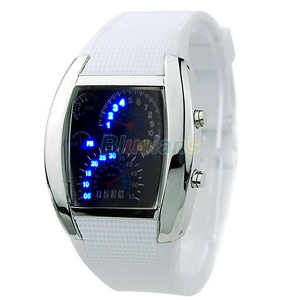 rpm turbo blue flash led mens sports car meter dial watch 8jwp, Slivery;brown
rpm turbo blue flash led mens sports car meter dial watch 8jwp, Slivery;brown