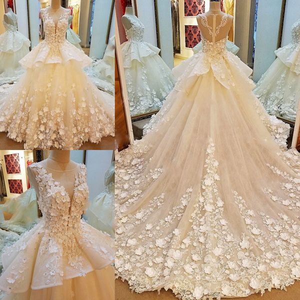 luxury bridal wedding dress 2023 beaded crystal ball gown 3d flowers sheer neck long chapel train wedding dresses real ps custom made, White
luxury bridal wedding dress 2023 beaded crystal ball gown 3d flowers sheer neck long chapel train wedding dresses real ps custom made, White