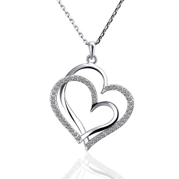 gift white gold white crystal jewelry necklace for women dgn498,heart 18k gold gem pendant necklaces with chains, Silver
gift white gold white crystal jewelry necklace for women dgn498,heart 18k gold gem pendant necklaces with chains, Silver