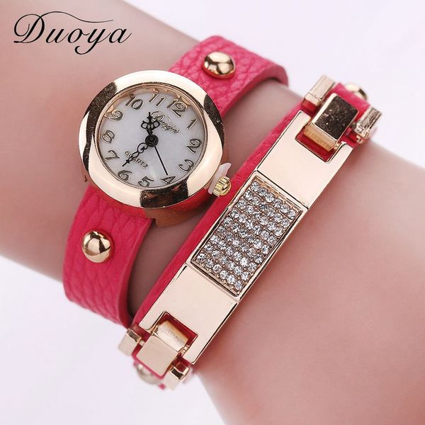 duoya brand watches women luxury gold women bracelet watch dress female leather quartz wristwatch, Slivery;brown
duoya brand watches women luxury gold women bracelet watch dress female leather quartz wristwatch, Slivery;brown