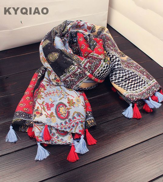 wholesale- kyqiao bohemian hijab scarf 2017 women autumn winter japanese style boho ethnic long floral print tassels scarf birthday gifts, Blue;gray
wholesale- kyqiao bohemian hijab scarf 2017 women autumn winter japanese style boho ethnic long floral print tassels scarf birthday gifts, Blue;gray