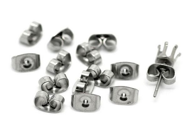 Silver Tone Stainless Steel Butterfly Earrings Backings, Earrings Back Stoppers/Holders,Stainless Steel Earring Plugs 200pcs Set
Silver Tone Stainless Steel Butterfly Earrings Backings, Earrings Back Stoppers/Holders,Stainless Steel Earring Plugs 200pcs Set