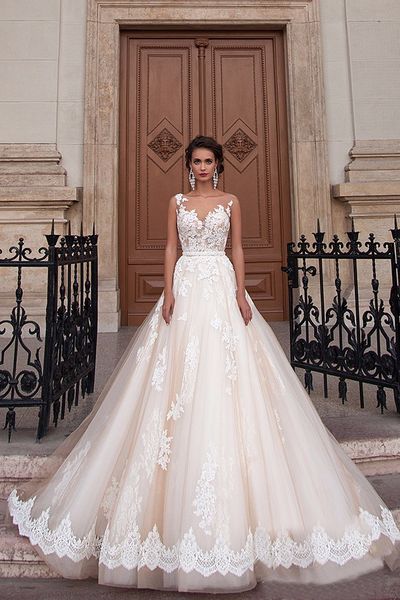 new sheer wedding dresses 2019 custom made applique beaded crystal sash scoop neckline sleeveless a-line lace vintage bridal gowns w1601, White
new sheer wedding dresses 2019 custom made applique beaded crystal sash scoop neckline sleeveless a-line lace vintage bridal gowns w1601, White