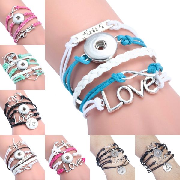 multi layered polyurethane cord snap bracelet "love " diy rivca snaps bracelet fit 18mm noosa button jewelry wristband 9 styles n3, Golden;silver
multi layered polyurethane cord snap bracelet "love " diy rivca snaps bracelet fit 18mm noosa button jewelry wristband 9 styles n3, Golden;silver