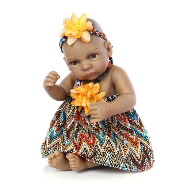 10 inch African American Baby Doll Black girl doll Full Silicone Body Bebe Reborn Baby Dolls children gifts kids toys play house toys
10 inch African American Baby Doll Black girl doll Full Silicone Body Bebe Reborn Baby Dolls children gifts kids toys play house toys