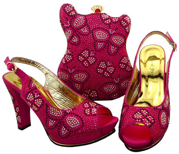 Hot sale fuchsia african shoes match bag set with rhinestones lady high heel shoew and handbag for dress BCH-35,heel 11.5CM
Hot sale fuchsia african shoes match bag set with rhinestones lady high heel shoew and handbag for dress BCH-35,heel 11.5CM