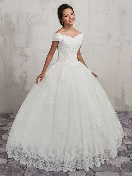 vintage lace ball gown wedding dresses off shoulder lace-up back tulle ball and lace applique ball gown with bead embellished bridal gowns, White
vintage lace ball gown wedding dresses off shoulder lace-up back tulle ball and lace applique ball gown with bead embellished bridal gowns, White