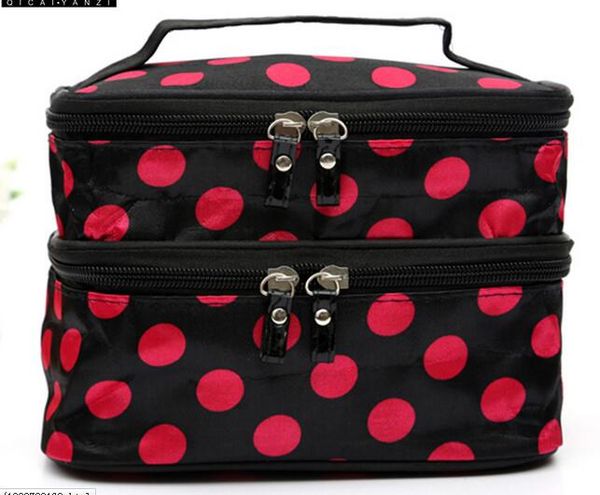polka dots printed cosmetic bags setin travel toiletry bag large double layer wash bag with handles
polka dots printed cosmetic bags setin travel toiletry bag large double layer wash bag with handles
