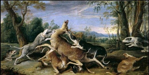 framed frans snyders - caza de venado hunting deer the hounds in landscape,pure hand painted animal art oil painting canvas.multi size a012
framed frans snyders - caza de venado hunting deer the hounds in landscape,pure hand painted animal art oil painting canvas.multi size a012