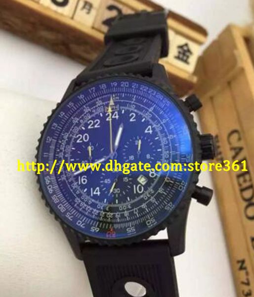 store361 new arrive men full black navitimer chronograph quartz watch rubber band yellow needles watch men dress watches, Slivery;brown
store361 new arrive men full black navitimer chronograph quartz watch rubber band yellow needles watch men dress watches, Slivery;brown