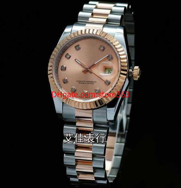 new style luxury rose gold dial ladies watch women's watches 18k two tone gold wrist watch, Slivery;brown
new style luxury rose gold dial ladies watch women's watches 18k two tone gold wrist watch, Slivery;brown