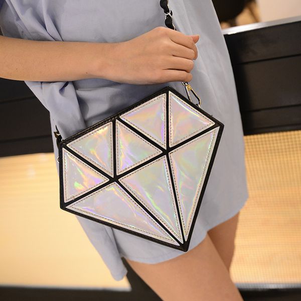 wholesale- fashion hologram bag diamond shape women messenger bag laser holographic bags crossbody chain bag
wholesale- fashion hologram bag diamond shape women messenger bag laser holographic bags crossbody chain bag