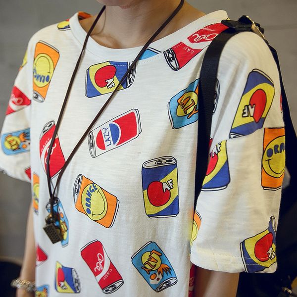 wholesale-2016 summer korean can print roupa tee shirt femme clothes for women female tshirts tumblr poleras camisetas mujer t-shirt, White
wholesale-2016 summer korean can print roupa tee shirt femme clothes for women female tshirts tumblr poleras camisetas mujer t-shirt, White