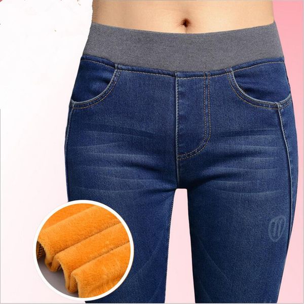 women's jeans wholesale- donna winter women warm black blue skinny stretch material fleece inside elastic waist ankle-length jean pants
women's jeans wholesale- donna winter women warm black blue skinny stretch material fleece inside elastic waist ankle-length jean pants
