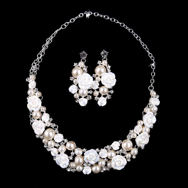 magnificent pearl crystal rhinestone wedding jewelry sets white silver plated luxury bridal necklace earrings sets for women hair jewelry, Slivery;golden
magnificent pearl crystal rhinestone wedding jewelry sets white silver plated luxury bridal necklace earrings sets for women hair jewelry, Slivery;golden