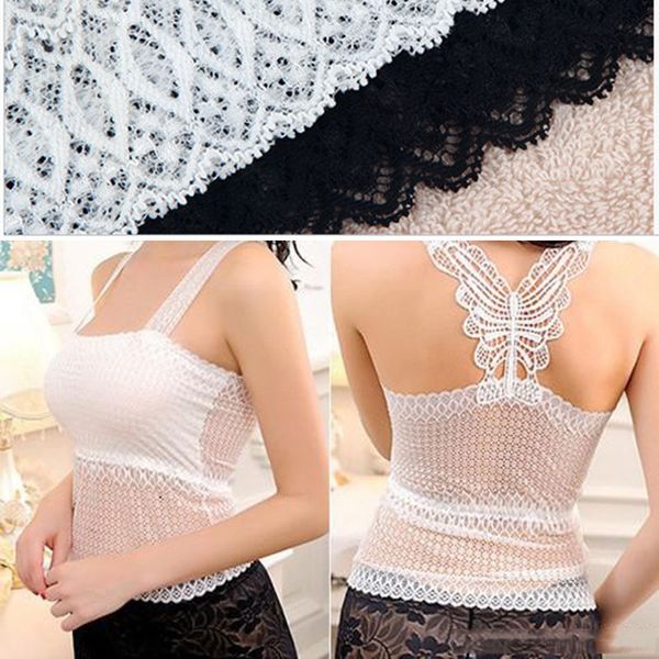 wholesale- lace anti emptied singlet vest new women hollow butterfly y back beautiful strapless, White
wholesale- lace anti emptied singlet vest new women hollow butterfly y back beautiful strapless, White