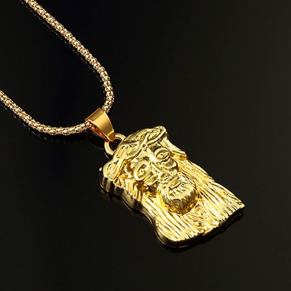 gold plated jesus christ piece head face hip hop pendant necklace rope chain for men women trendy holiday accessories, Silver
gold plated jesus christ piece head face hip hop pendant necklace rope chain for men women trendy holiday accessories, Silver