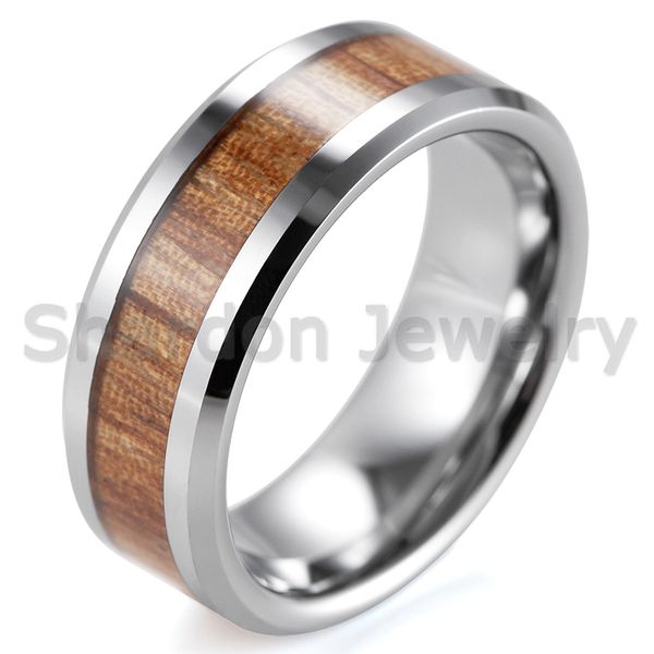 SHARDON 6mm/8mm Tungsten Carbide Rings with Beveled Edges and Real Zebra Wood Inlay Wedding Band
SHARDON 6mm/8mm Tungsten Carbide Rings with Beveled Edges and Real Zebra Wood Inlay Wedding Band