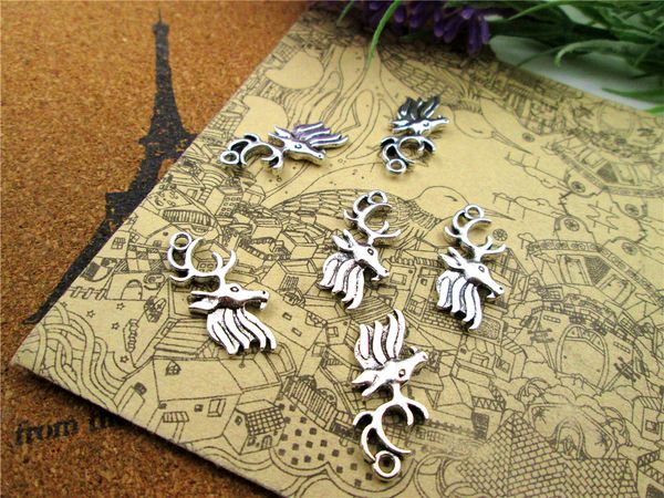 75pcs deer head charms antiqued silver tone deer head charm pendants 26x11mm, Bronze;silver
75pcs deer head charms antiqued silver tone deer head charm pendants 26x11mm, Bronze;silver