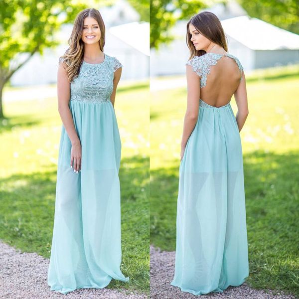stylish mint green lace country bridesmaids dresses long jewel neck open back wedding guest dress floor length chiffon maid of honor gowns, White;pink
stylish mint green lace country bridesmaids dresses long jewel neck open back wedding guest dress floor length chiffon maid of honor gowns, White;pink