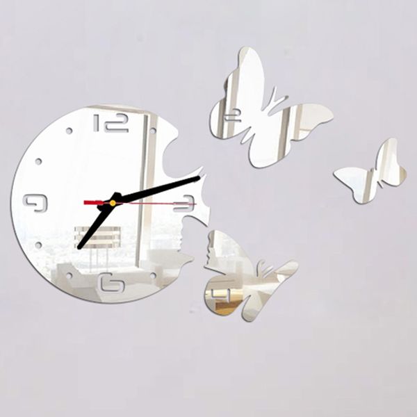 wholesale- 2016 fashion acrylic mirror round clock crystal wall clocks butterflies home decor living room modern sticker p20
wholesale- 2016 fashion acrylic mirror round clock crystal wall clocks butterflies home decor living room modern sticker p20