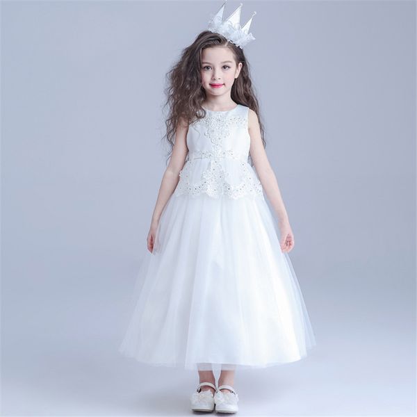 flower girls dresses stock size white beaded floor length girls first communion dress princess tulle a-line girl dress, White;blue
flower girls dresses stock size white beaded floor length girls first communion dress princess tulle a-line girl dress, White;blue
