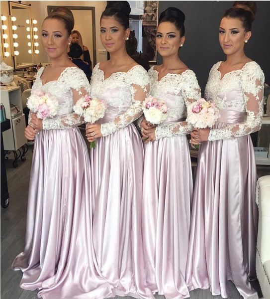 2017 light pink long sleeves lace bodice bridesmaid dresses sweetheart appliques long elegant arabic maid of the honor dresses, White;pink
2017 light pink long sleeves lace bodice bridesmaid dresses sweetheart appliques long elegant arabic maid of the honor dresses, White;pink