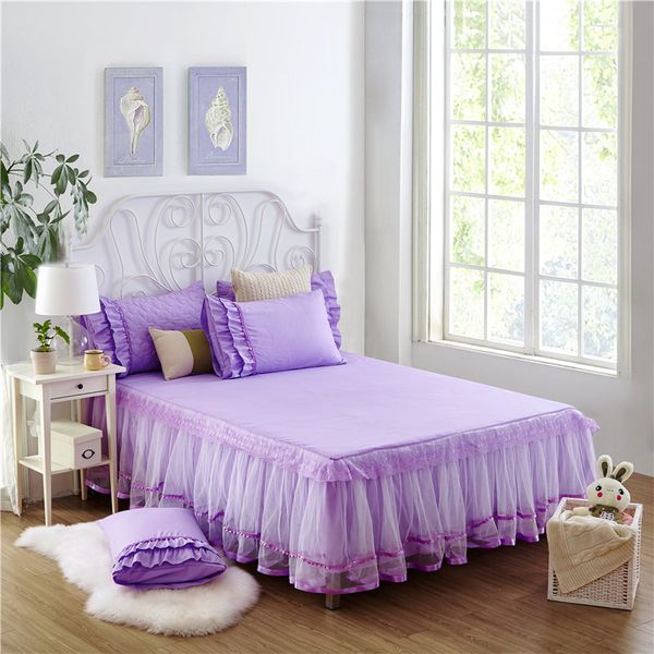 wholesale- sunnyrain 3-pieces solid color lacework korean bedding set king size bed set bed sheet with elastic pillow case sabanas
wholesale- sunnyrain 3-pieces solid color lacework korean bedding set king size bed set bed sheet with elastic pillow case sabanas