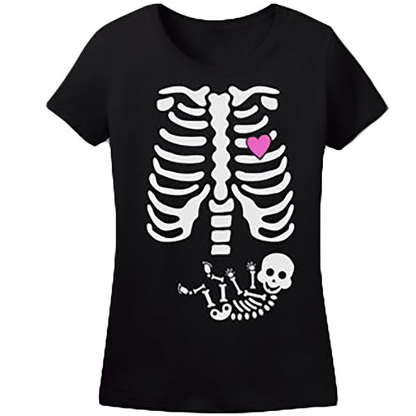 wholesale-new tees women t shirts funny pregnant mom kicking baby skull skeleton mother maternity tshirt cotton short sleeve, White
wholesale-new tees women t shirts funny pregnant mom kicking baby skull skeleton mother maternity tshirt cotton short sleeve, White