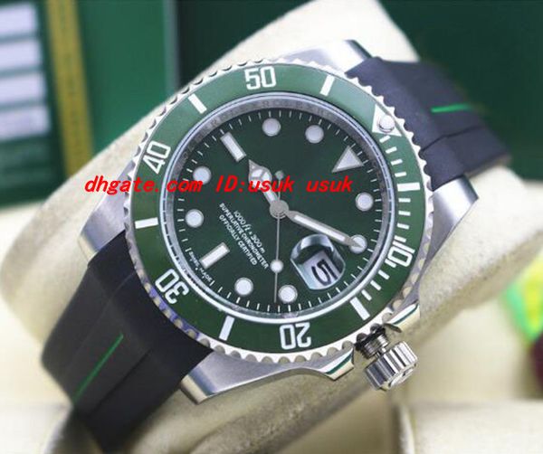 luxury wristwatch rubber bracelet 116610 white gold green ceramic bezel/dial 40mm automatic mechanical men watches new arrival, Slivery;brown
luxury wristwatch rubber bracelet 116610 white gold green ceramic bezel/dial 40mm automatic mechanical men watches new arrival, Slivery;brown