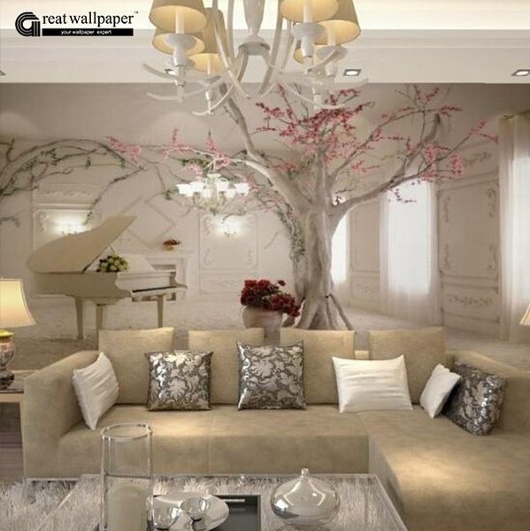 

wholesale-custom any size 3d wall mural wallpapers for living room,modern fashion beautiful 2015 new p murals tree wallpaper