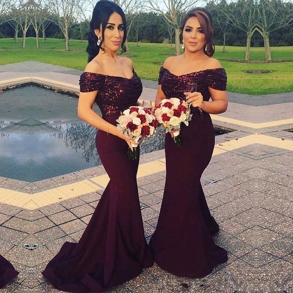 burgundy sequins mermaid bridesmaid dresses 2017 boat neck long maid of honor dress wedding party gowns, White;pink
burgundy sequins mermaid bridesmaid dresses 2017 boat neck long maid of honor dress wedding party gowns, White;pink
