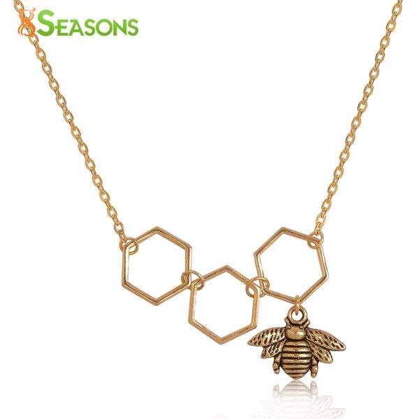 wholesale- 8seasons necklace gold plated gold tone color honeycomb bee hollow 48cm(18 7/8") long, 1 piece, Silver
wholesale- 8seasons necklace gold plated gold tone color honeycomb bee hollow 48cm(18 7/8") long, 1 piece, Silver