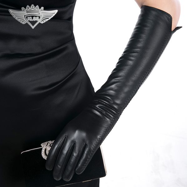 wholesale- klss enuine leather women gloves black elegant lady long sheepskin glove goatskin gloves trend 22-45, Blue;gray
wholesale- klss enuine leather women gloves black elegant lady long sheepskin glove goatskin gloves trend 22-45, Blue;gray