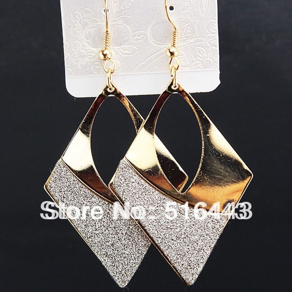 party jewelry 12pairs gold p frosted fashion women rhombus drop earrings wholesale jewelry lots a-940, Silver
party jewelry 12pairs gold p frosted fashion women rhombus drop earrings wholesale jewelry lots a-940, Silver
