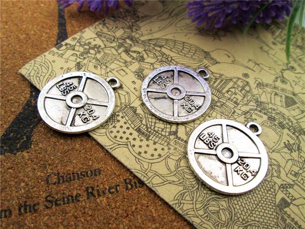 18pcs- barbell weight charms antique tibetan silver barbell weight charms pendants 28x24mm, Bronze;silver
18pcs- barbell weight charms antique tibetan silver barbell weight charms pendants 28x24mm, Bronze;silver