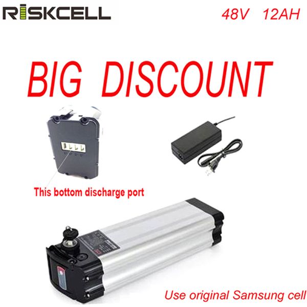 no taxes bottom discharge silver fish 48v 750w samsung lithium battery 48v 12ah electric bike battery fit 48v bafang bbs02 motor
no taxes bottom discharge silver fish 48v 750w samsung lithium battery 48v 12ah electric bike battery fit 48v bafang bbs02 motor