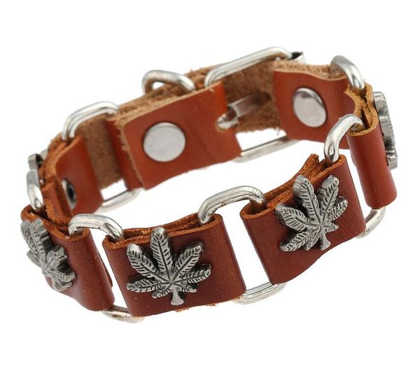 2017 new restore ancient ways punk leather bracelet with alloy bracelet maple cowhide men, Golden;silver
2017 new restore ancient ways punk leather bracelet with alloy bracelet maple cowhide men, Golden;silver