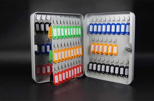 metal key box tool case storage bin management car wall-mounted key cabinet with 105 key cards office l facility property
metal key box tool case storage bin management car wall-mounted key cabinet with 105 key cards office l facility property
