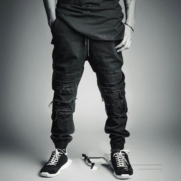 biker jeans for men streetwear men women denim jeans hip hop skinny hole pencil pants, Blue
biker jeans for men streetwear men women denim jeans hip hop skinny hole pencil pants, Blue