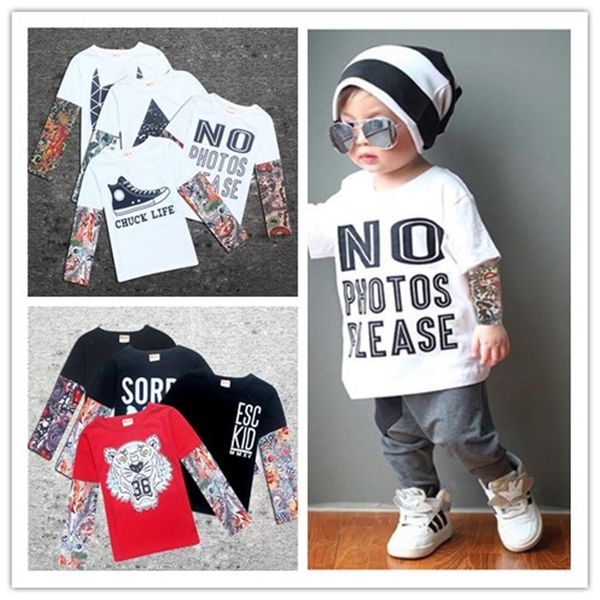 Fashion Baby Long Sleeve T-shirts Tattoo Letter Clothing Hip Hop Style Long Sleeve INS Toddler Patchwork Clothes
Fashion Baby Long Sleeve T-shirts Tattoo Letter Clothing Hip Hop Style Long Sleeve INS Toddler Patchwork Clothes