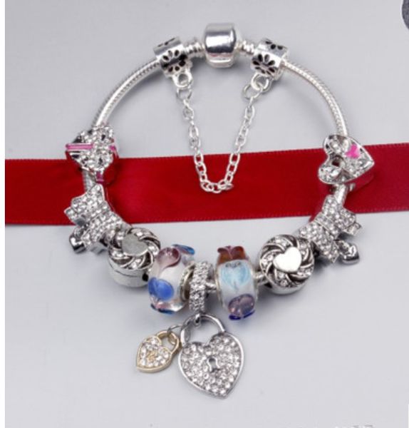 925 sterling silver bead charm heart murano glass beads double crystal heart pendant fits european charms bracelets safety chain jewelry diy, Golden;silver
925 sterling silver bead charm heart murano glass beads double crystal heart pendant fits european charms bracelets safety chain jewelry diy, Golden;silver