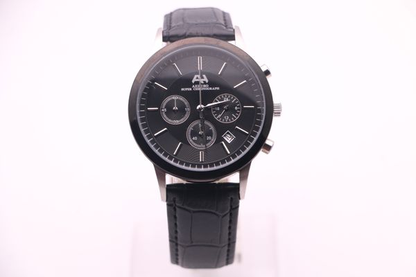 2017, aehibo new brand, new men's watches, vk quartz chronograph running seconds movement, black leather strap, black dial, silver poin, Slivery;brown
2017, aehibo new brand, new men's watches, vk quartz chronograph running seconds movement, black leather strap, black dial, silver poin, Slivery;brown