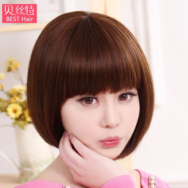 Women's Wig Hair Short and Straight Hair BOBO Head of The Whole Head of The Natural High Temperature Silk Cover Hair Extension
Women's Wig Hair Short and Straight Hair BOBO Head of The Whole Head of The Natural High Temperature Silk Cover Hair Extension