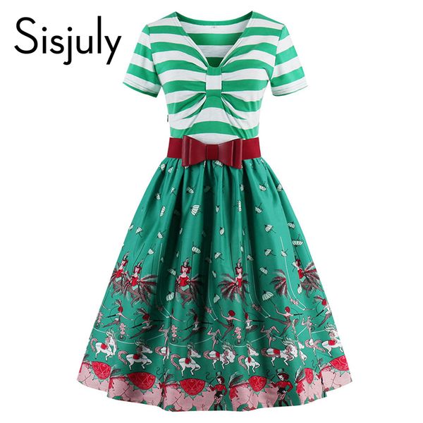 wholesale- sisjuly women patchwork stripe sleeves summer party dresses print flower with cute bow 1950s women dresses vintage dresses, White;black
wholesale- sisjuly women patchwork stripe sleeves summer party dresses print flower with cute bow 1950s women dresses vintage dresses, White;black