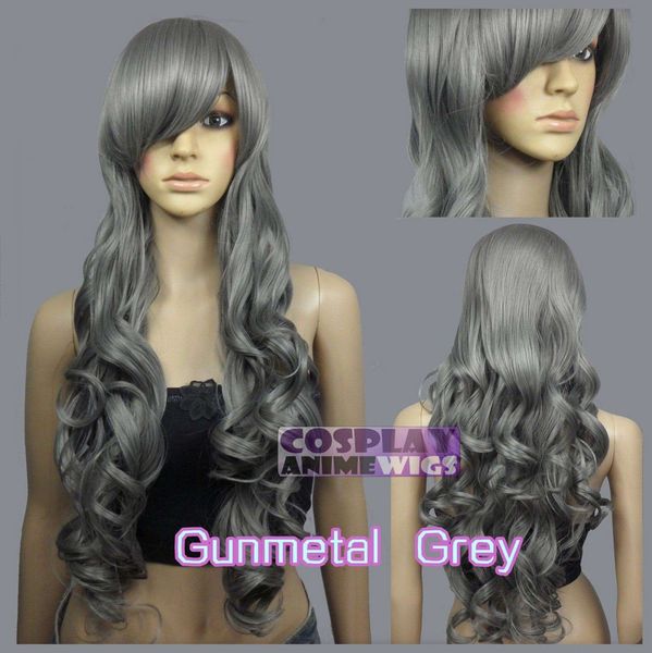 80cm gunmetal grey heat styleable curly long cosplay wigs 967_171, Golden;white 
80cm gunmetal grey heat styleable curly long cosplay wigs 967_171, Golden;white