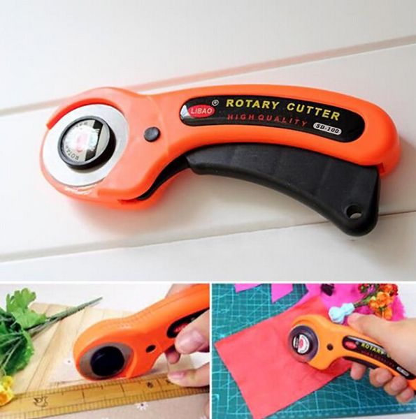 45mm rotary cutter with flexible safeguard fabric paper vinyl circular cut patchwork leather craft sewing quilting fabric cutting tool, Black
45mm rotary cutter with flexible safeguard fabric paper vinyl circular cut patchwork leather craft sewing quilting fabric cutting tool, Black