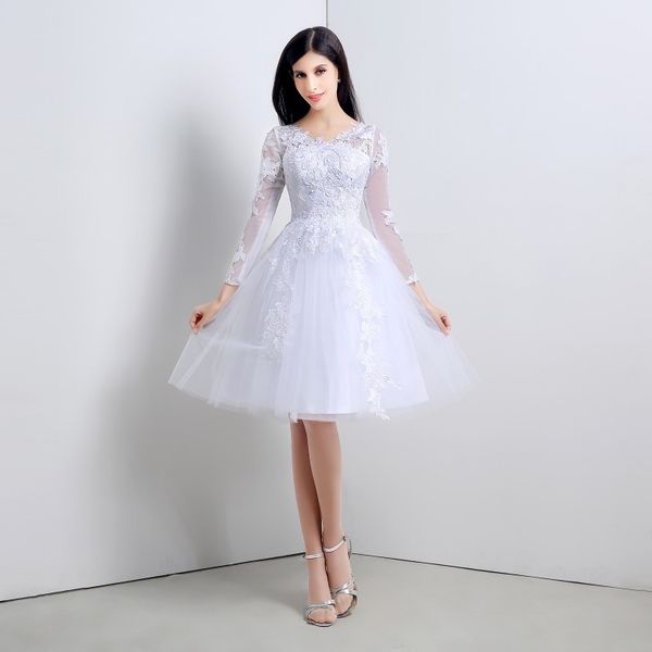 2017 new elegant white wedding dresses a-line lace tulle appliques wedding party bridal gowns stock 6-16 qc326
2017 new elegant white wedding dresses a-line lace tulle appliques wedding party bridal gowns stock 6-16 qc326