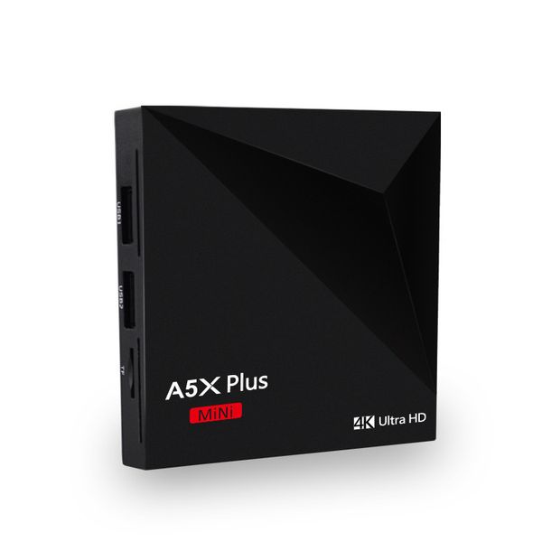 

Последняя версия Android 9.0 TV BOX A5X PLUS RK3328 Четырехъядерный процессор 2 ГБ / 16 ГБ 2.4GWIFI HDMI H.265 Smart Media Player